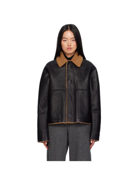 KASSL Editions Black Reversible Shearling Jacket