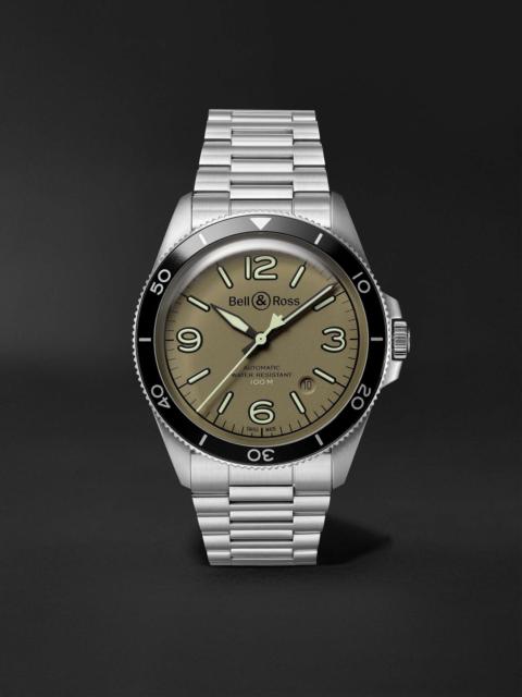Bell & Ross BR V2-92 Military Green Automatic 41mm Stainless Steel Watch, Ref. No. BRV292-MKA-ST/SST