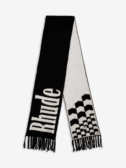 Rhude FUZZY OVERSIZED LOGO SCARF