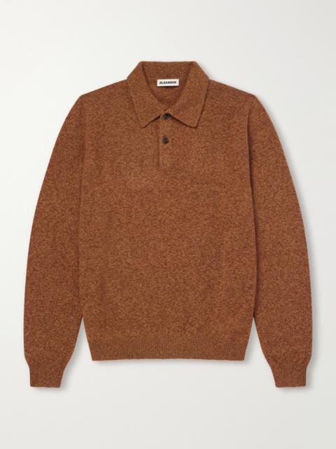 Jil Sander Mélange Wool and Cashmere-Blend Polo Shirt