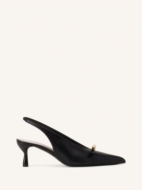 Lanvin LANVIN BOW SLINGBACK PUMPS IN LEATHER