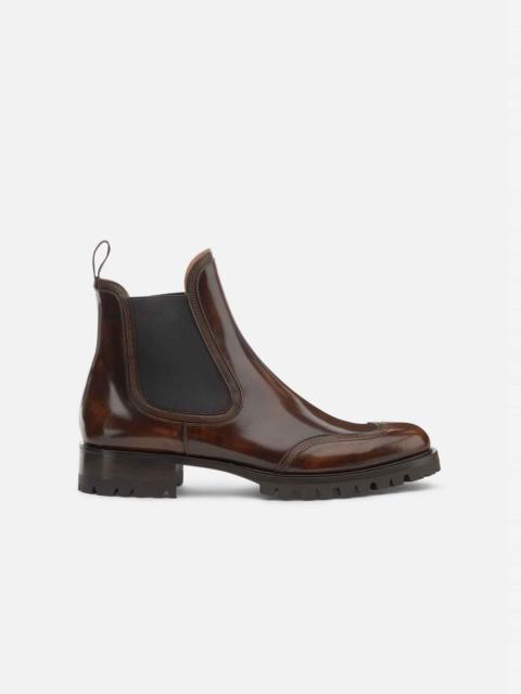 VERSACE LEATHER CHELSEA BOOTS