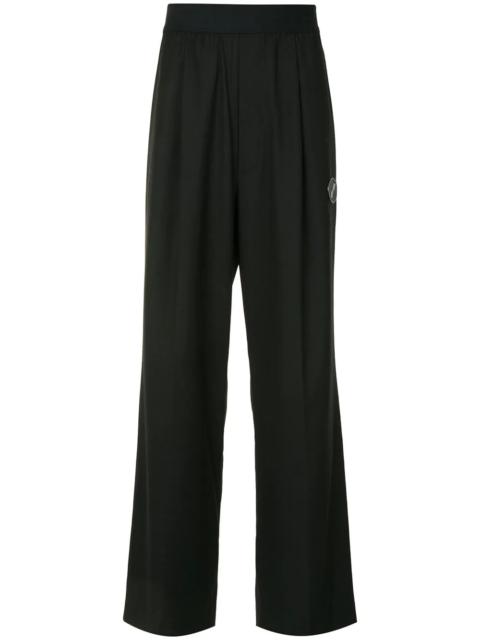 We11done Black Logo Trousers