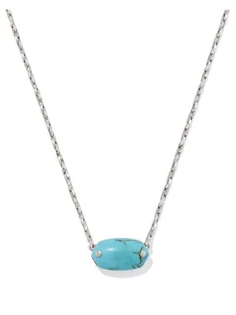 KENDRA SCOTT Elisa Riveted Silver Short Pendant Necklace