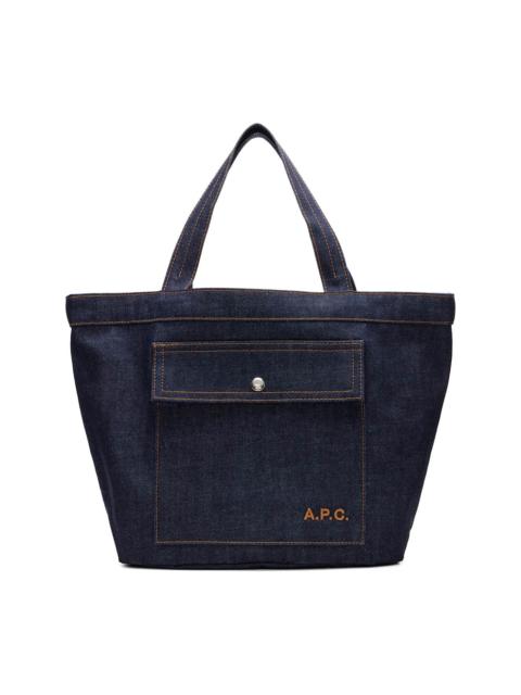 A.P.C. Navy Jade Tote