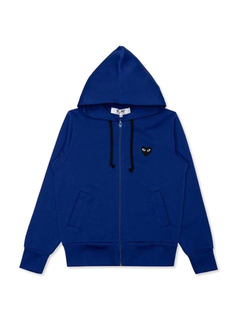 Comme des Garçons PLAY COMME DES GARCONS PLAY WOMEN'S BIG BLACK HEART HOODED SWEATSHIRT - NAVY