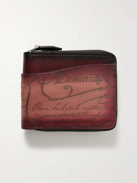 Berluti Itauba Scritto Venezia Leather Zip-Around Wallet