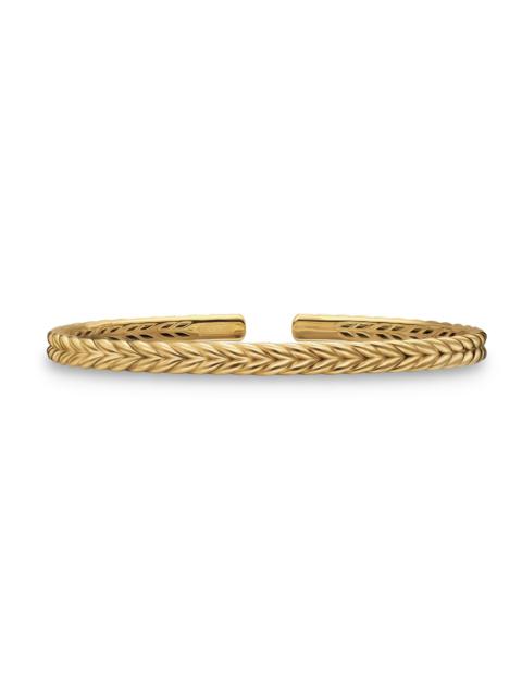 DAVID YURMAN Men's Chevron Flex Bracelet in 18K Yellow Gold, 5.2MM - Gold