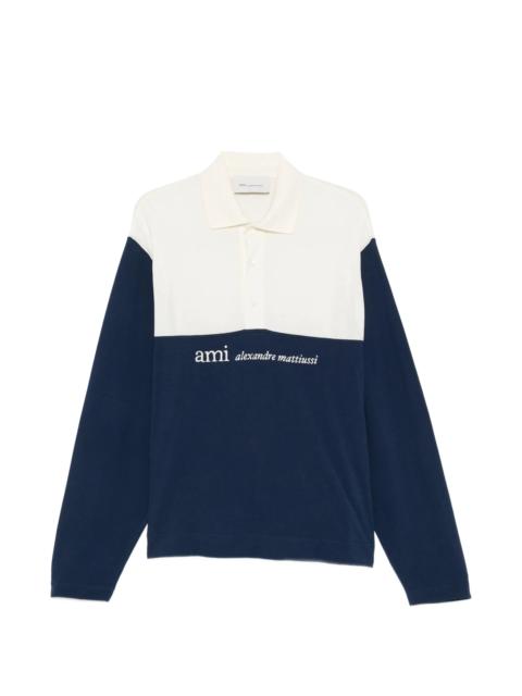 AMI Paris Ami Paris Colourblock Long-sleeve Polo Shirt