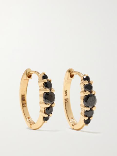 ILEANA MAKRI Rivulet Medium 18-karat Gold Diamond Hoop Earrings
