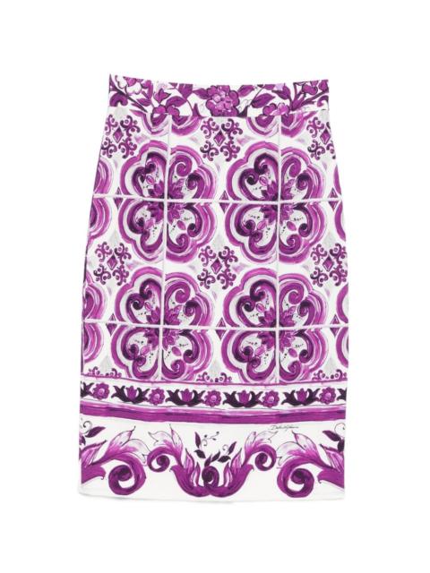 Dolce & Gabbana floral-pattern skirt