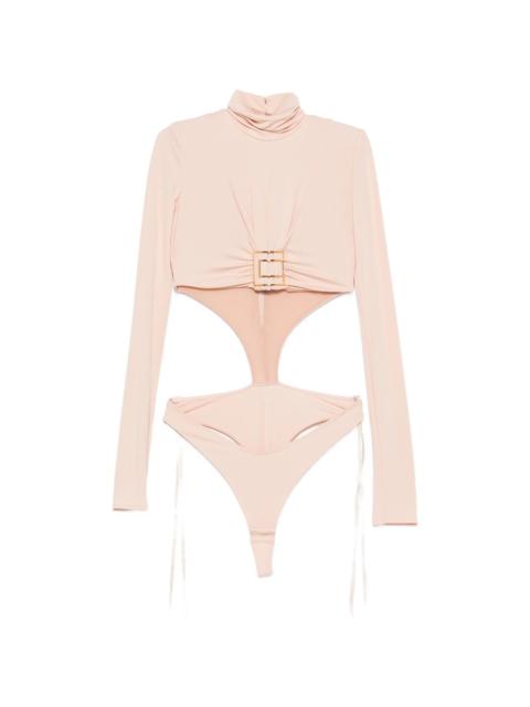 ELISABETTA FRANCHI Elisabetta Franchi Cut-out Logo-plaque Bodysuit