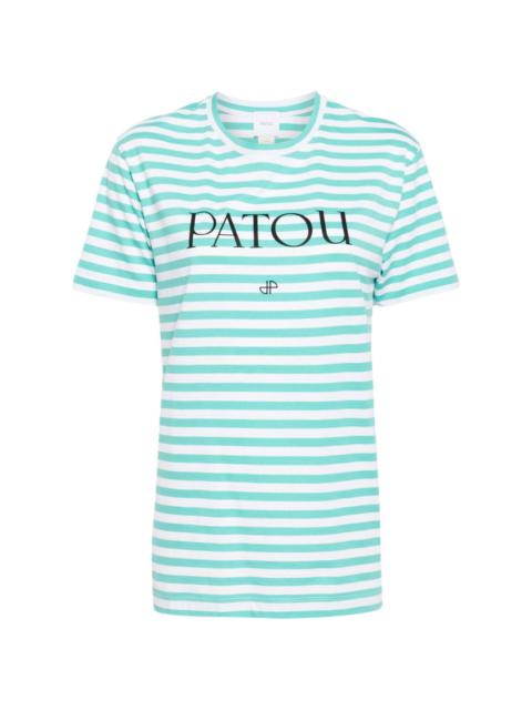 PATOU striped logo-print T-shirt