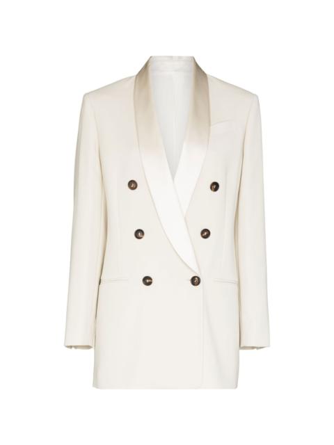 Brunello Cucinelli double-breasted shawl collar blazer