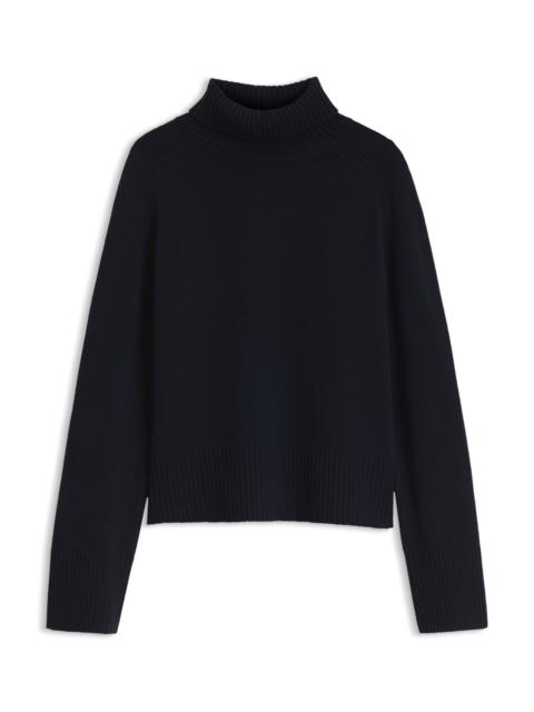BOSS RELAXED-FIT TURTLENECK SWEATER IN CASHMERE WITH RAGLAN SLEEVES
