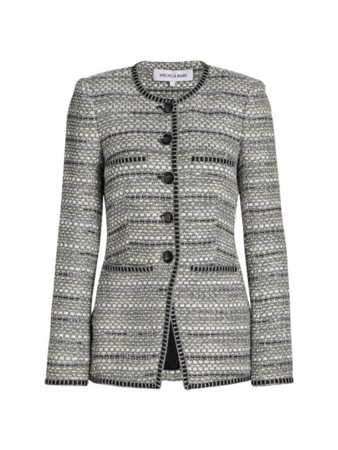 VERONICA BEARD Women's Alessia Shimmer Cotton-Blend Jacket - Silver