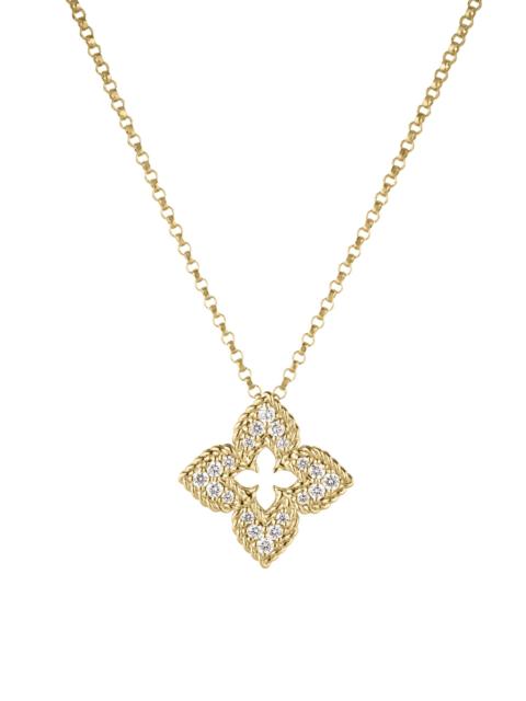 ROBERTO COIN Women's Venetian Princess 18K Yellow Gold & 0.15 TCW Small Flower Pendant Necklace - Yellow Gold