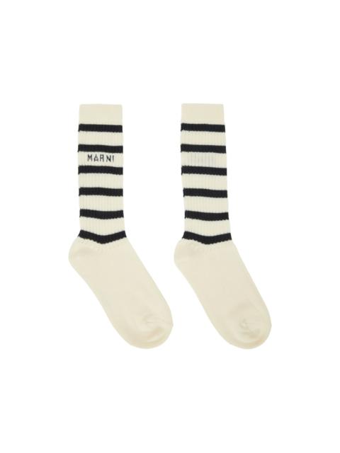 Off-White Striped Socks