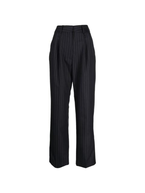 BLAZÉ MILANO high-waisted pinstripe-pattern wool trousers