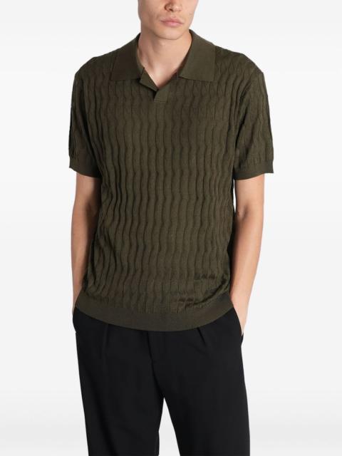 EMPORIO ARMANI textured polo shirt