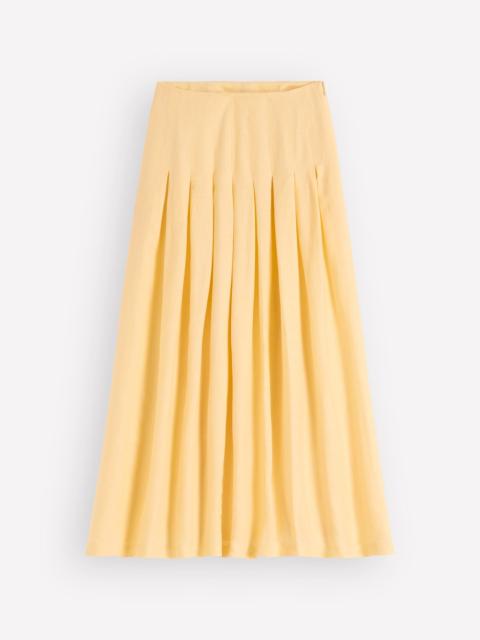 BODEN Valentina Linen Skirt-Buttercream