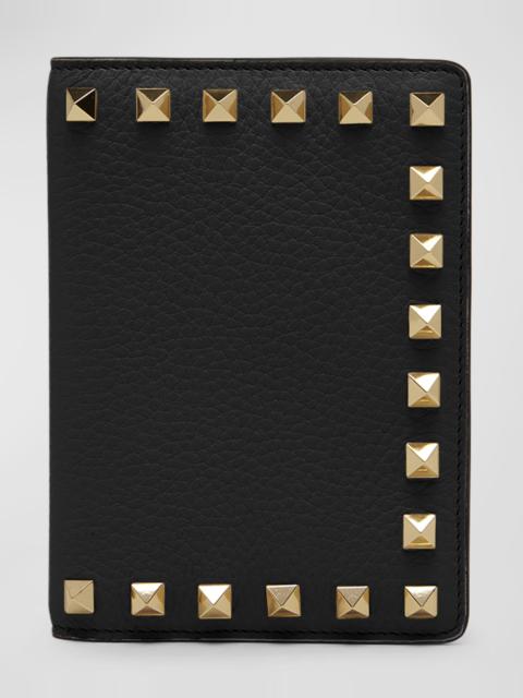 Valentino Rockstud Leather Passport Cover