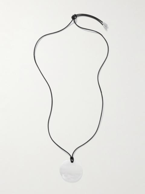 Sophie Buhai Medium Full Moon Cord, Quartz And Silver Necklace