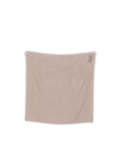 RIER frayed-edge wool scarf