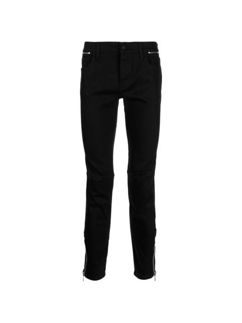 zip-detail skinny jeans