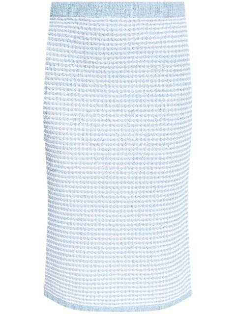 TORY BURCH cotton-blend striped skirt