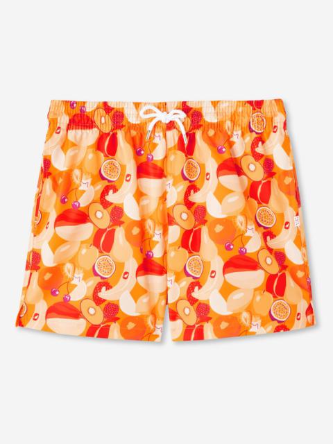 Derek Rose Men's Short Swim Shorts Maui 43 Orange