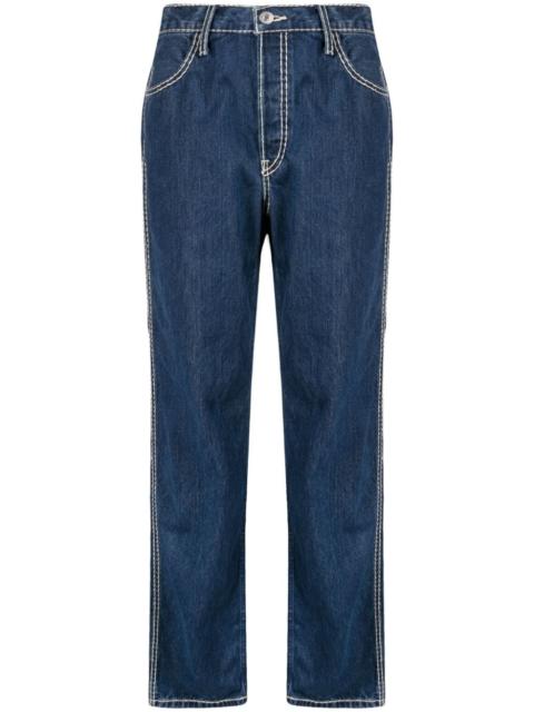 RE/DONE loose-fit contrast-stitching jeans
