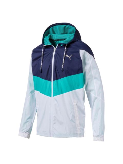 PUMA REACTIVE WOVEN JACKET "Puma White / Peacoat / Blue Turquoise" 518449 02