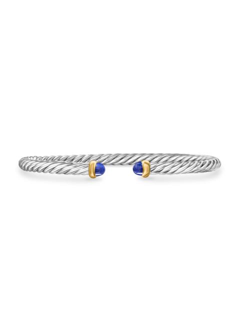 DAVID YURMAN Women's Cable Flex Bracelet in Sterling Silver - Lapis Lazuli