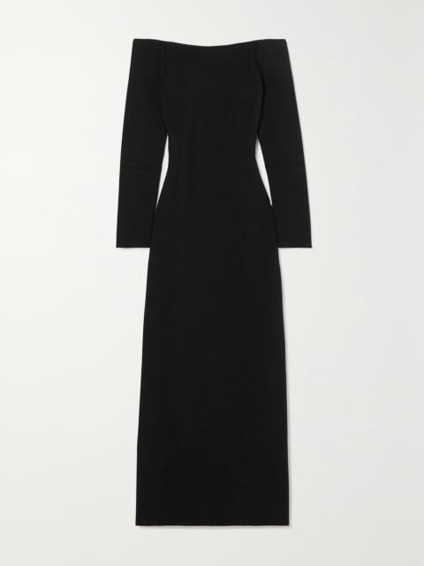 The Row Teresina Off-the-shoulder Stretch-jersey Maxi Dress