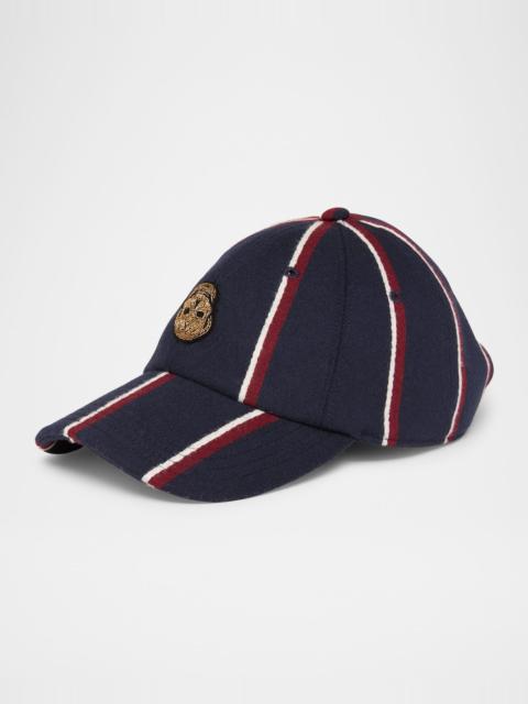 Alexander McQueen College Striped Baseball Cap