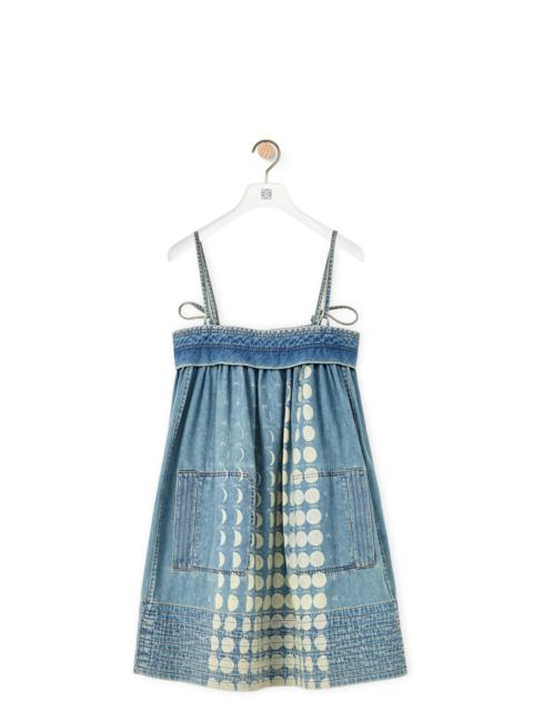 Loewe Moon strappy dress in denim