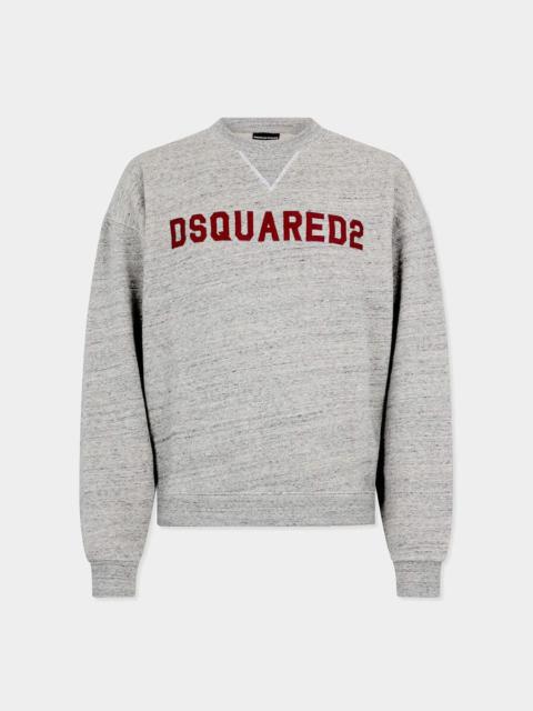 DSQUARED2 D2 COLLEGE SHORT & WIDE CREWNECK
