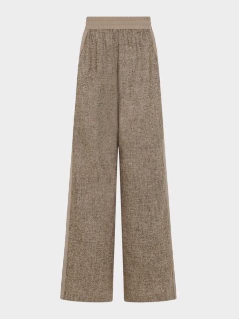 ROSETTA GETTY Tweed Wide-Leg Trousers