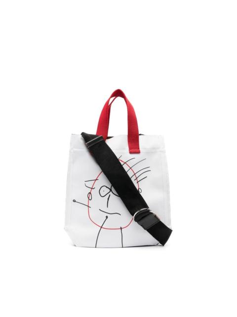 Plan C graphic-print waved tote bag