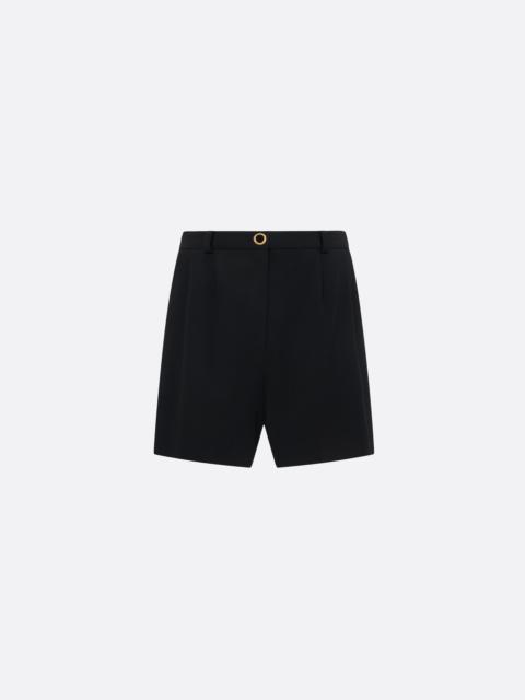Alessandra Rich WOOL CRÊPE BERMUDA SHORTS