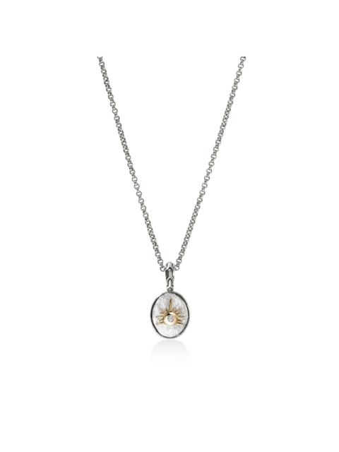 JOHN HARDY Sun Talisman Necklace, Gold, Sterling Silver, Diamonds