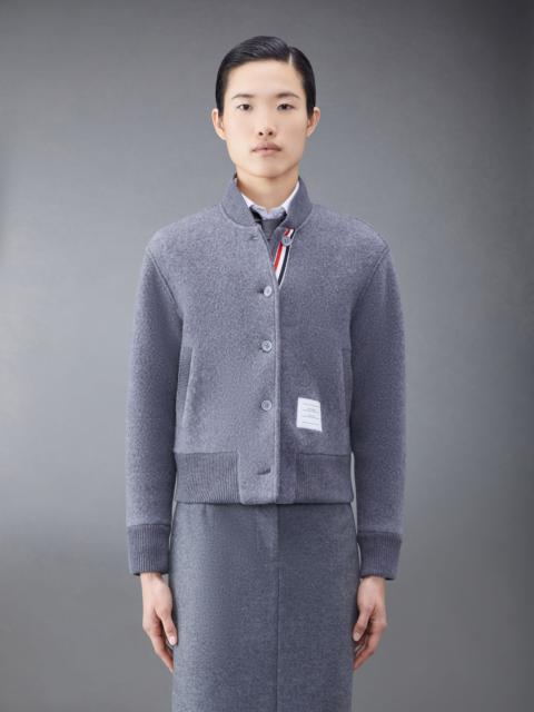 Thom Browne Wool Fleece Stripe Bomber Jacket