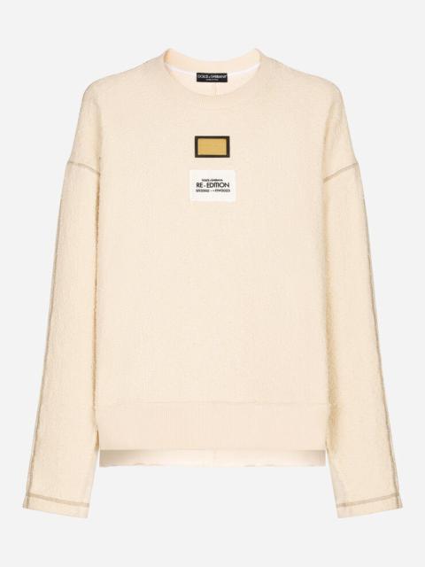 Dolce & Gabbana Re-Edition label patchwork jersey sweatshirt
