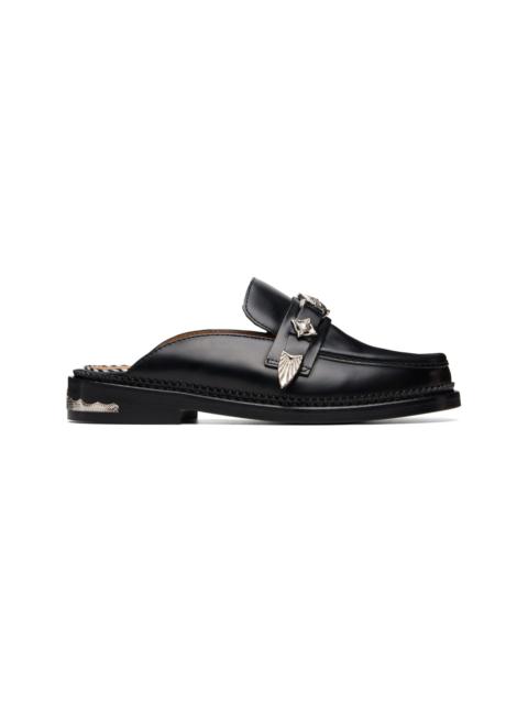 TOGA PULLA Black Leather Slip-on Loafers