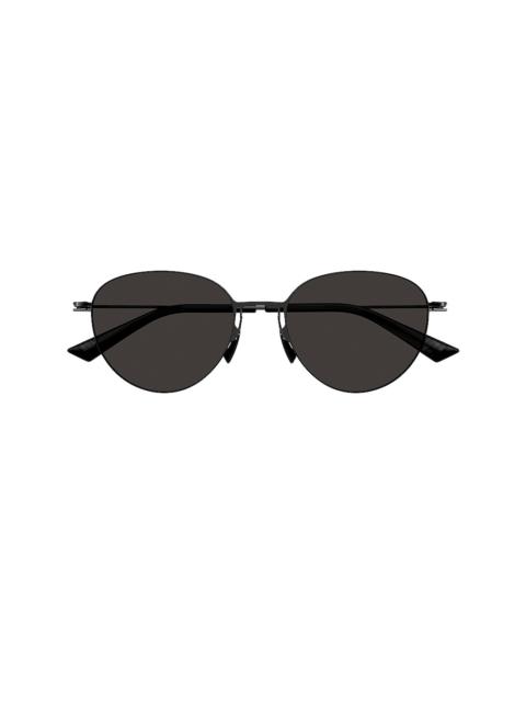 Bottega Veneta Thin Triangle Round Sunglasses