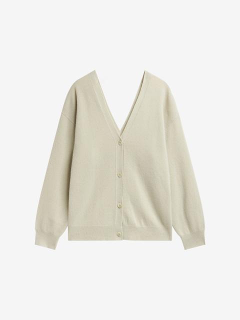 The Frankie Shop Lachen Double-Sided Wool Cardigan - Light Beige