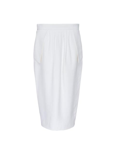 Stella McCartney White Pleated Midi Skirt
