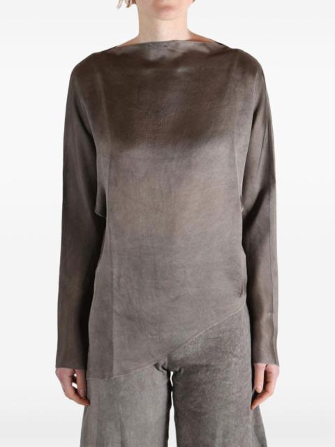 cortana asymmetric long-sleeve top