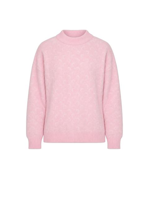 Marine Serre FLUFFY MOON JACQUARD KNIT CREWNECK SWEATER
